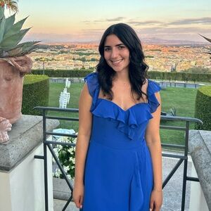 Azazie Royal Blue High Low Ruffle Dress